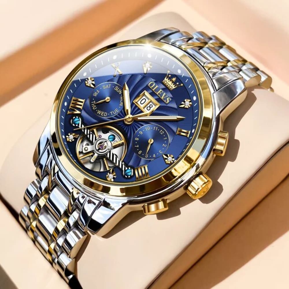 OLEVS Date Tourbillon Luxury Watches For Men Automatic Watch